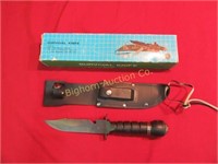 Survival Knife w/ Compass & Survival Accessories