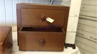 Wooden 2 drawer cabinet