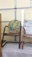 Vintage metal lawn chair