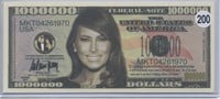 Melania Trump First Lady One Million Dollar Note