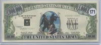The United States Army One Million Dollar Note