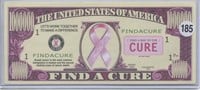 Find A Cure Cancer One Million Dollar Novelty Note