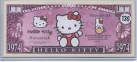 Hello Kitty 1974 Million Dollar Novetly Note