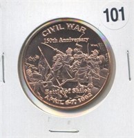 Civil War Battle of Shiloh One Ounce .999 Copper R