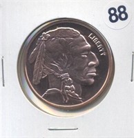 Buffalo Style One Ounce .999 Copper Round