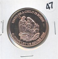 Birth of Christ One Ounce .999 Copper Round