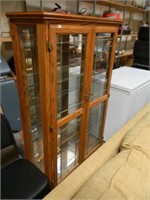 Oak China Cabinet w/ 3 Glass Shelves