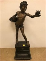 Modern Bronze Sculpture Boy with Jug
