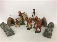 Early Composition Toy Indian Camp