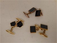 Lot of 3, Gold Cuff Links