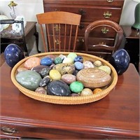 Large Alabaster & Stone Egg Collection in 20 x 15