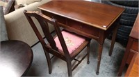 Antique 2 Drawer Desk w/ Matching Chair