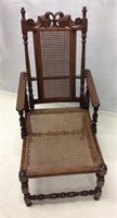 Early Cane Back/Seat Carved Chair