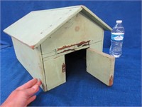 old wooden bird house with door (larger size)
