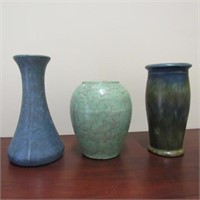 3 Peters & Reed Landsun & Early Brush McCoy Vases