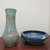 2 Peters & Reed Landsun Bowls & Art Pottery Vase