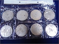 8 Asian Coins In Plastic Sleeve
