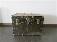 Vintage Trunk w/ Removable Covered Tray