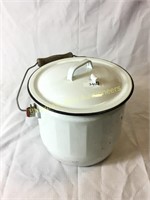 white porcelain bucket with lid