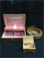 Jewelry Box, Cedar Box, & Wood Dish