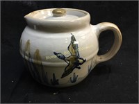 Louisville Stoneware Handpainted Duck Scene Pot