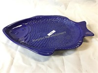Painted pottery fish serving tray