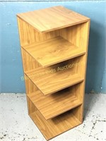 5 tier pressed wood corner shelf