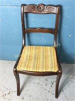Vintage mahogany upholstered chair