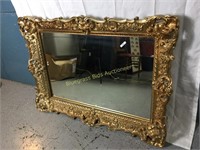 Plastic Gold Framed Wall Mirror