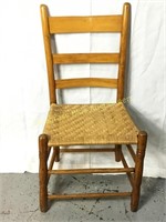 Vintage Woven wicker dining chair