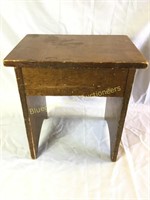 Small handmade wood side table