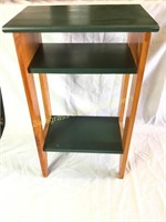 Small wood shelf unit hall table