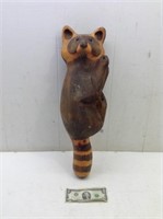 Raccoon Wood Carving  24" head to Tail