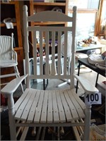 PAINTED WOOD ROCKING CHAIR