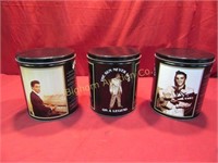 Elvis Presley Tin Cans/Canister w/ Lids