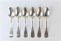 (6) ANTIQUE ENGLISH STERLING SPOONS
