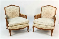 PAIR OF FRENCH CANED ARM CHAIRS