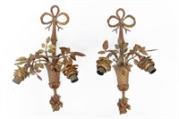 PAIR OF FRENCH BRONZE SCONCES