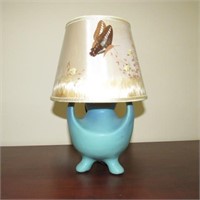 Van Briggle Art Pottery Vase Lamp &Butterfly Shade