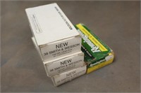 (4) Boxes of .38 Smith & Wesson Ammunition