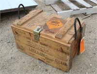 Wood Ammunition Crate, Approx 19"x11"x11"