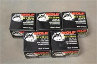 (5) Boxes Wolf 7.62x39 122GR Steel Cased HP