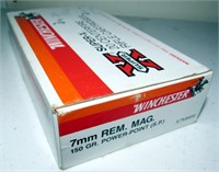 Winchester Rem Mag. 7mm cartridges