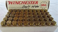 box of 50 empty .45 auto Winchester cartridges