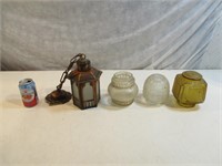 4 Globes de luminaires vtg