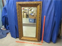 large antique framed mirror - 29in x 51in