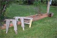 PRIMITIVE SAW HORSES, LUMBER, SHINGLES ! BY