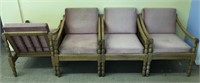 4 LOVELY CLUB CHAIRS EXPOSED BACK - PROJECT PIECE