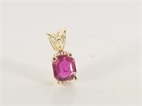 .55 CTW NATURAL RUBY SET IN 14K GOLD PENDANT