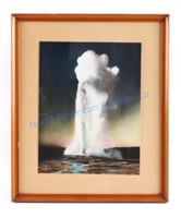 Haynes Hand Colored Yellowstone Park Photograph